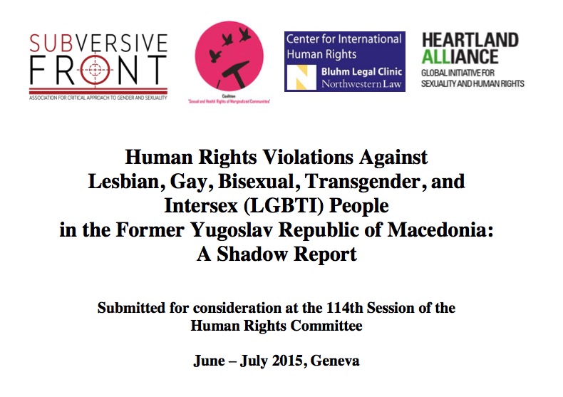 ERA - Publication - “Human Rights Violations Against Lesbian, Gay, Bisexual, Transgender, and Intersex (LGBTI) People in the Former Yugoslav Republic of Macedonia: A Shadow Report”